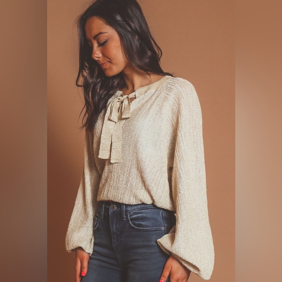 Amuse Society | Lurex Knit Long Sleeve Top - Picture 14 of 16